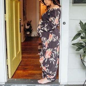 Floral Billabong Off the shoulder Maxi Dress
